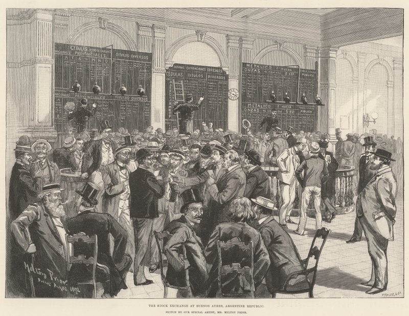 The Stock Exchange at Buenos Ayres, Argentine Republic by Melton Prior