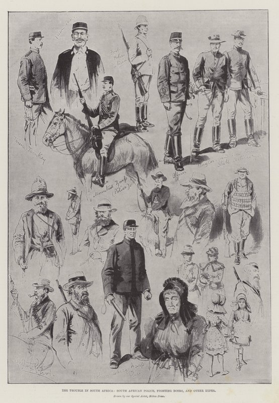 The Trouble in South Africa, South African Police, Fighting Boers, and Other Types by Melton Prior