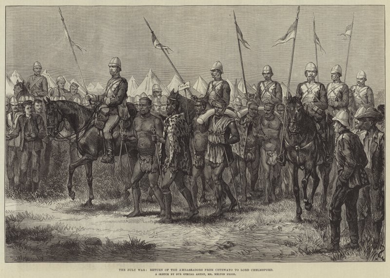 The Zulu War, Return of the Ambassadors from Cetewayo to Lord Chelmsford by Melton Prior