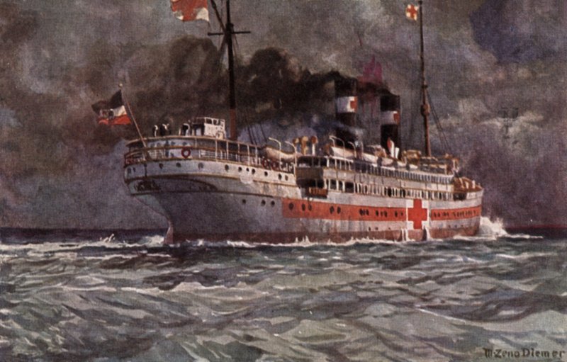 German hospital ship, World War I by Michael Zeno Diemer