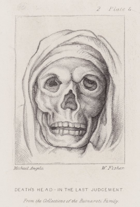 Death’s Head, in the Last Judgement by Michelangelo (after) Buonarroti