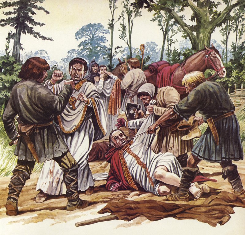 The Archbishop of Canterbury being robbed during King Stephen
