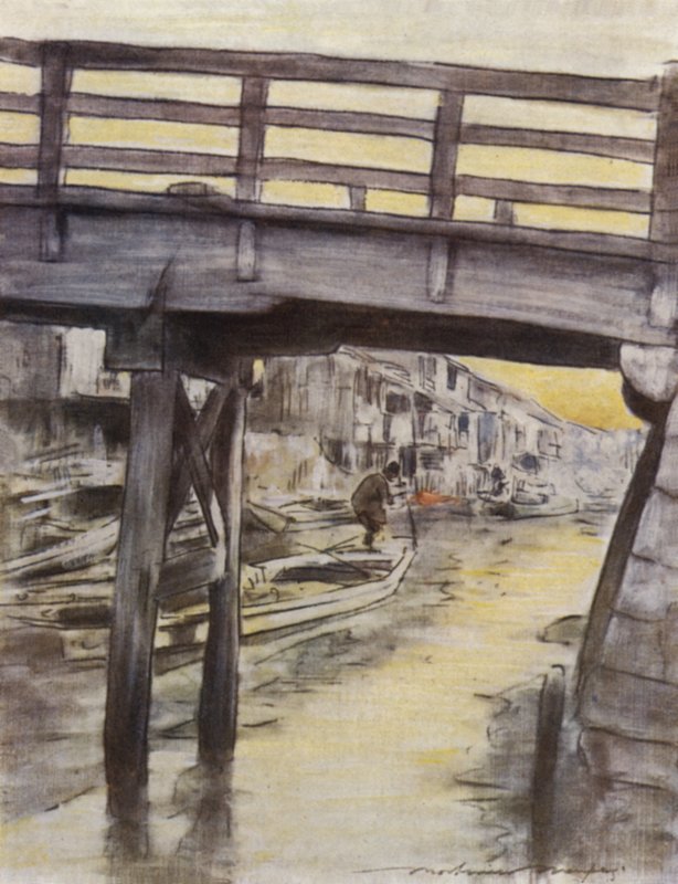 A Canal in Osaka by Mortimer Ludington Menpes