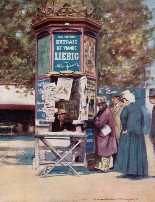 A Kiosque, Paris by Mortimer Ludington Menpes