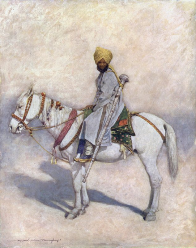 A Mounted Mace-bearer by Mortimer Ludington Menpes