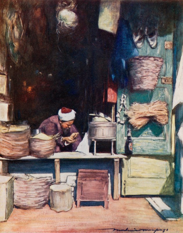 A Seed Stall, Delhi by Mortimer Ludington Menpes