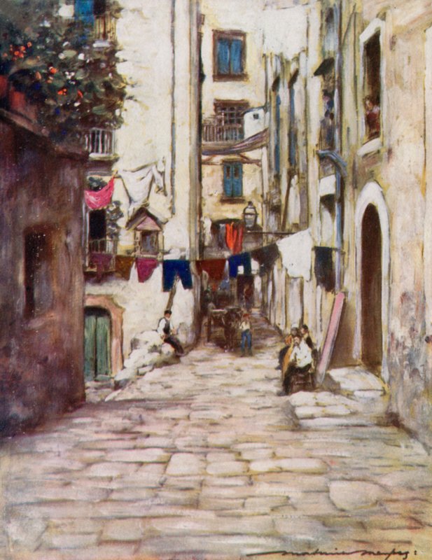 A Street in Naples by Mortimer Ludington Menpes
