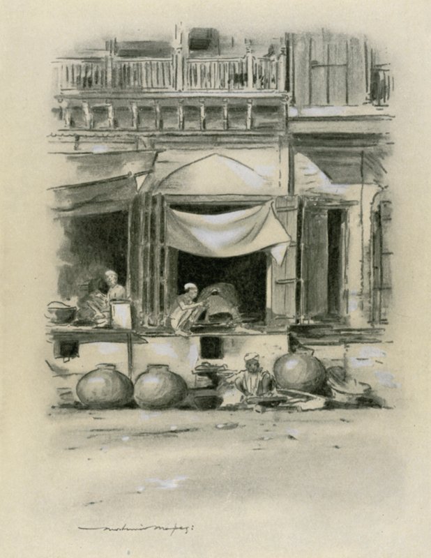 Bazaar at Delhi by Mortimer Ludington Menpes