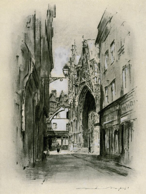 Cathedral at Lillebonne by Mortimer Ludington Menpes