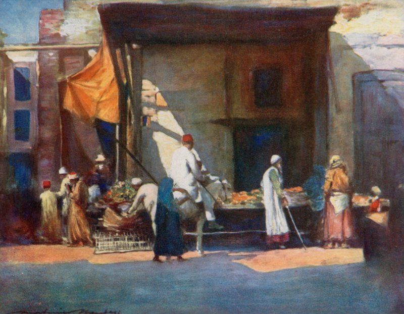 Fruit Stall by Mortimer Ludington Menpes