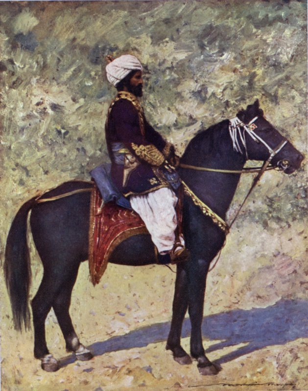 Horseman at the Bombay Camp by Mortimer Ludington Menpes