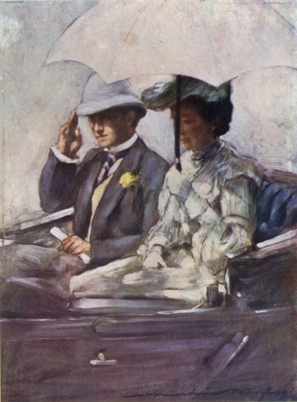 Lord Curzon and the Duchess of Connaught on their Way to the Retainers