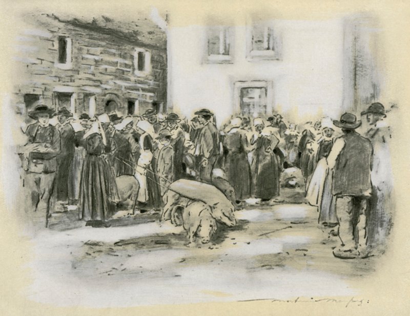 Pig Market by Mortimer Ludington Menpes