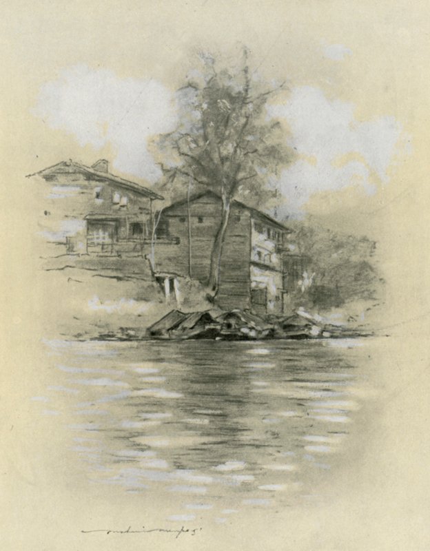 River Dwelling at Srinagar by Mortimer Ludington Menpes