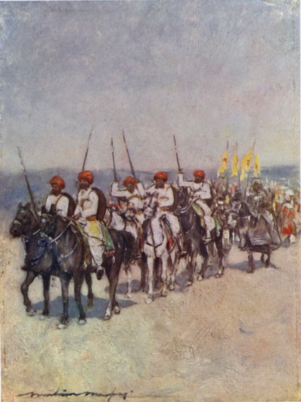 Spear-bearers from Cutch by Mortimer Ludington Menpes