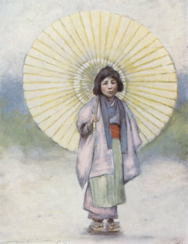 The Child and the Umbrella by Mortimer Ludington Menpes