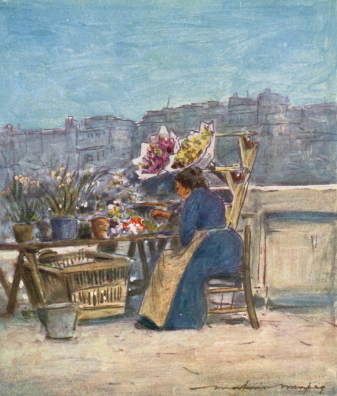 A Flower Stall by Mortimer Ludington Menpes