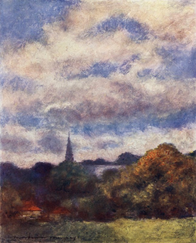 Clifden Hampden from the Bridge by Mortimer Ludington Menpes
