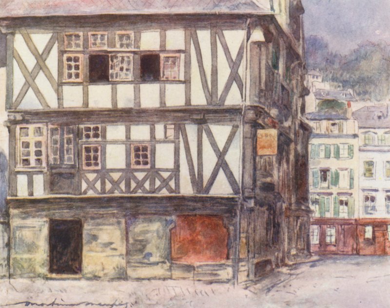 Mediaeval House at Morlaix by Mortimer Ludington Menpes