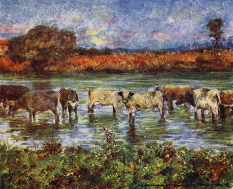 Near the Bridge, Sutton Courtney by Mortimer Ludington Menpes
