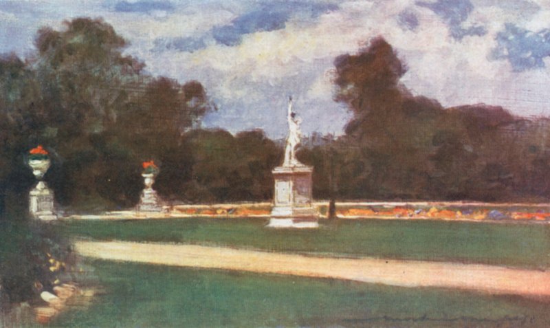 The Lawns in the Tuileries by Mortimer Ludington Menpes