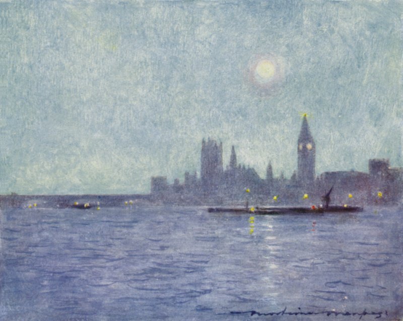 Westminster by Night by Mortimer Ludington Menpes