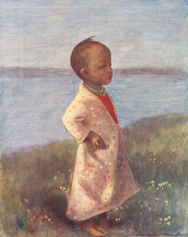 World’s Children: Burmese, Standing at Attention by Mortimer Ludington Menpes