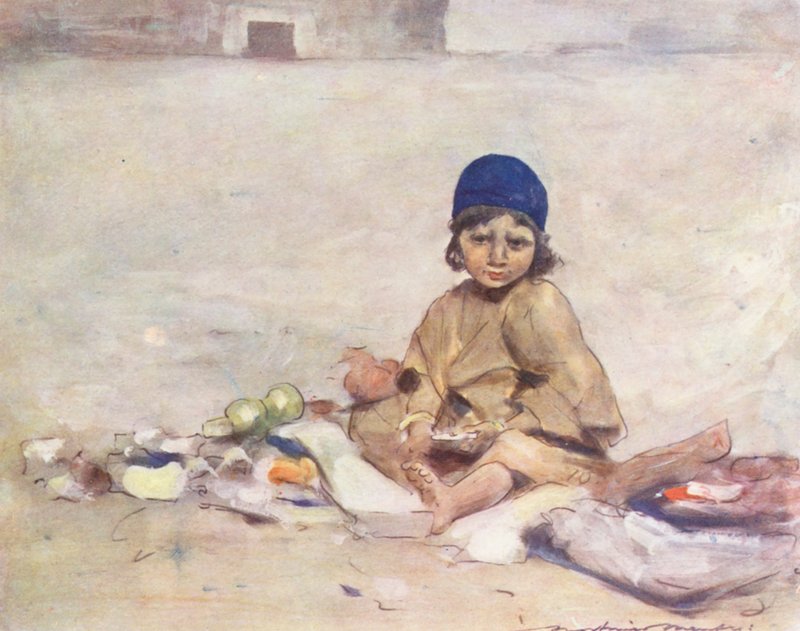 World’s Children: Cashmere, Sitting Still by Mortimer Ludington Menpes