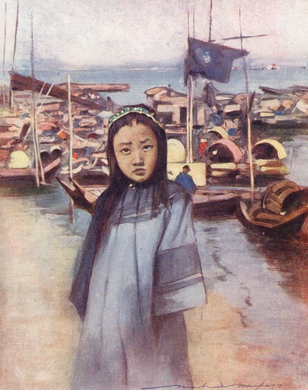World’s Children: Chinese, A Bargee Girl by Mortimer Ludington Menpes