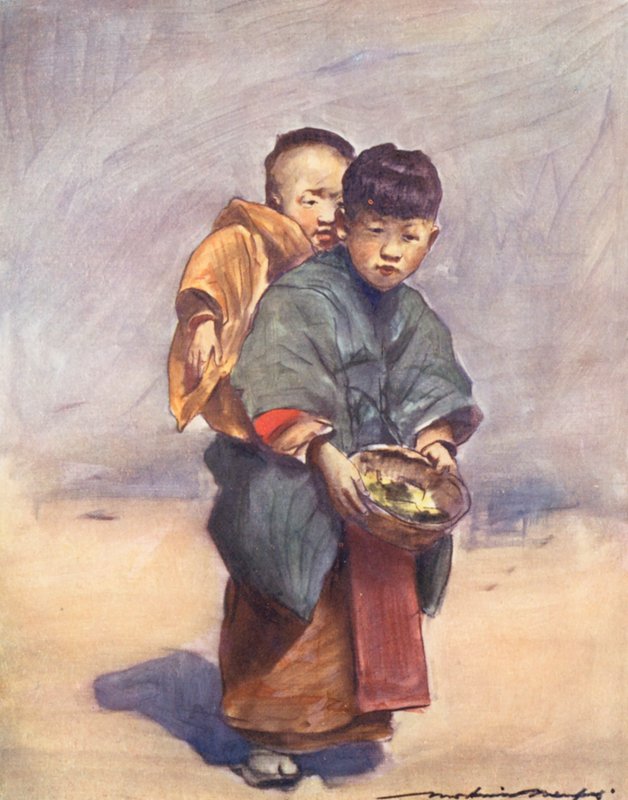 World’s Children: Japanese, Little Mother by Mortimer Ludington Menpes
