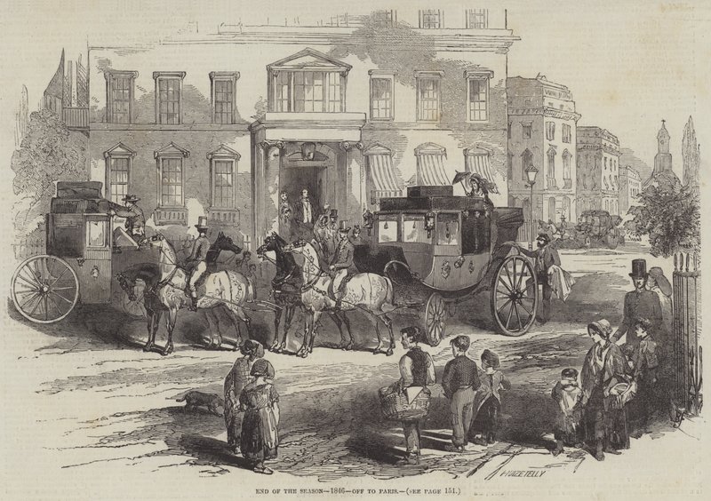 End of the Season, 1846, off to Paris by Myles Birket Foster