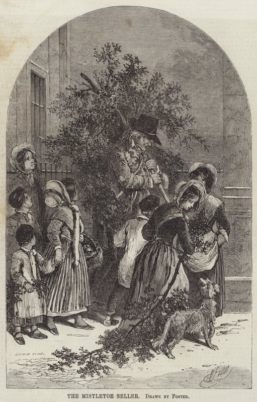 The Mistletoe Seller by Myles Birket Foster