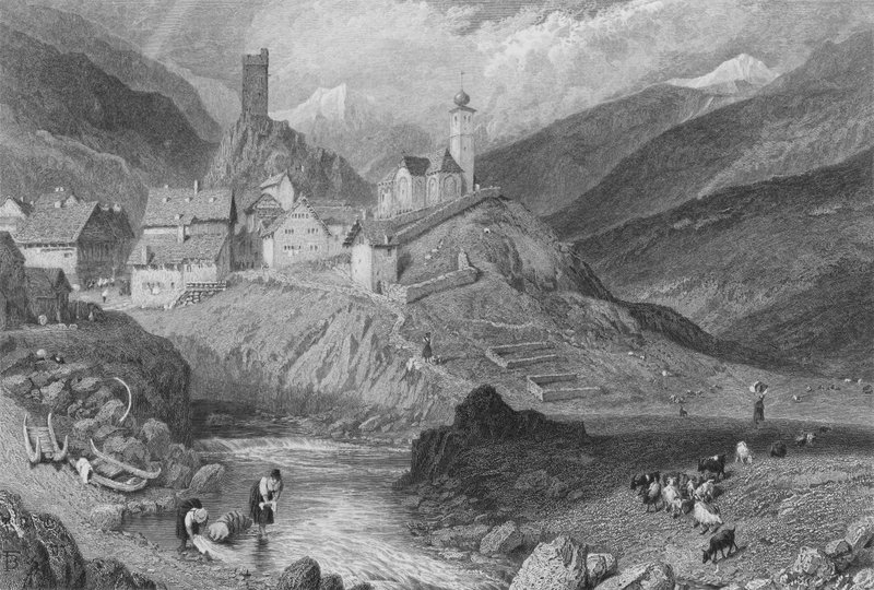 Hospenthal by Myles Birket (after) Foster