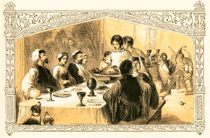 Christmas Dinner by Myles Birket Foster