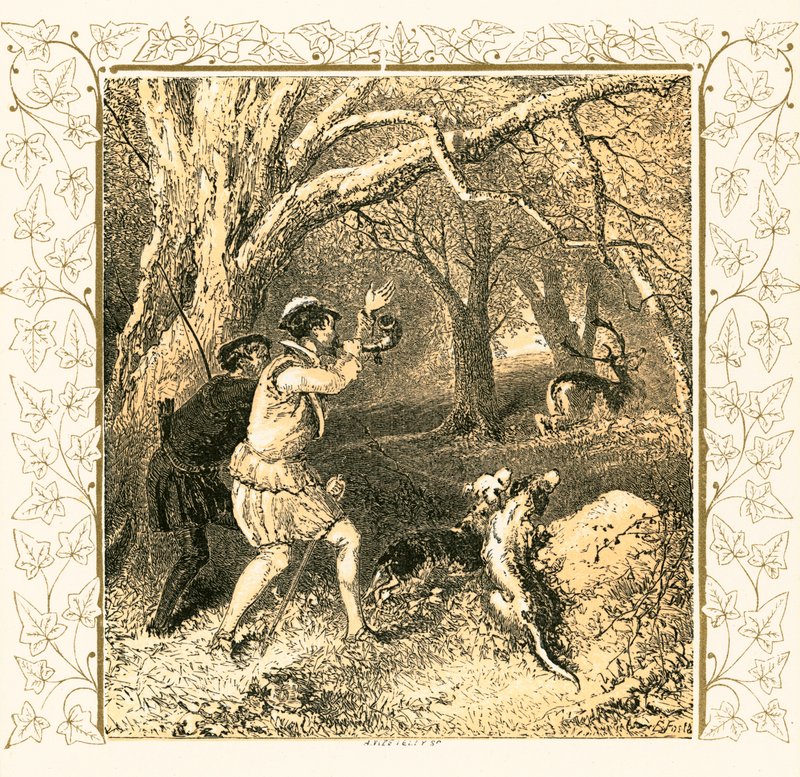 Hunting by Myles Birket Foster
