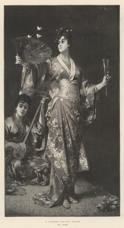 A Japanese Fan-Play Dancer by Nathaniel Sichel