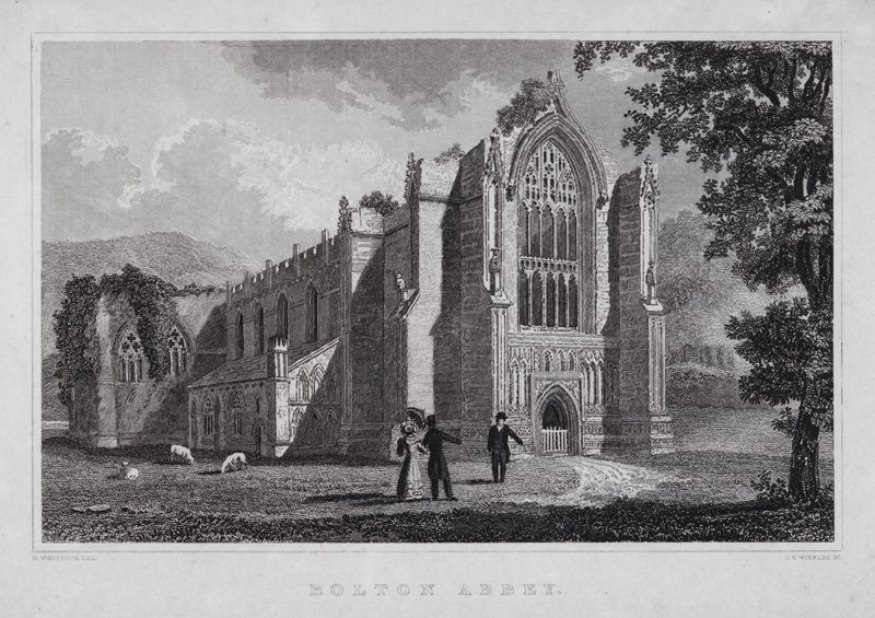 Bolton Abbey by Nathaniel (after) Whittock