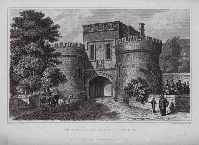 Entrance to Skipton Castle by Nathaniel (after) Whittock