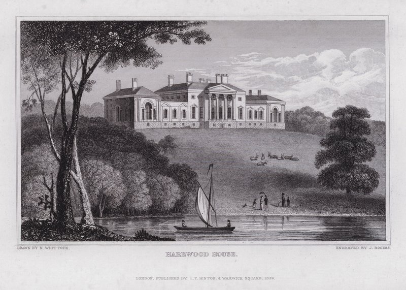 Harewood House by Nathaniel (after) Whittock
