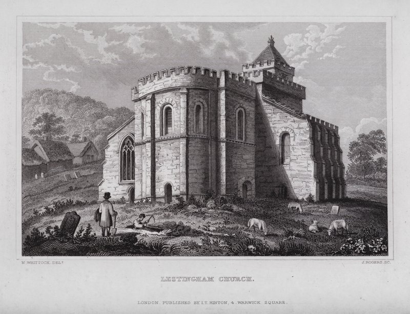 Lestingham Church by Nathaniel (after) Whittock