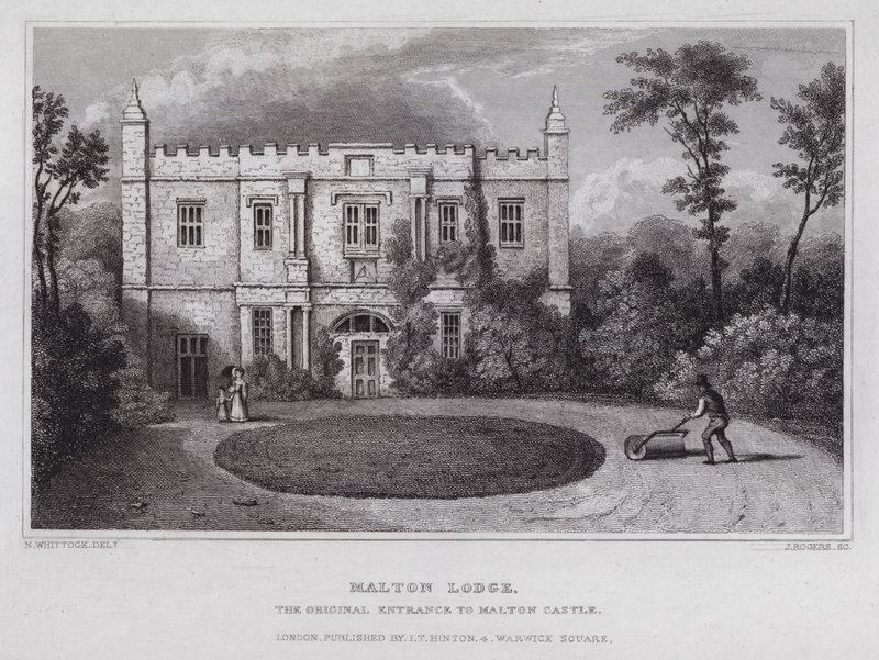 Malton Lodge, the Original Entrance to Malton Castle by Nathaniel (after) Whittock