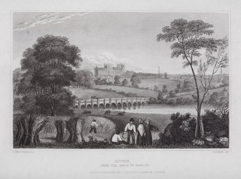 Ripon, from the Road to Masham by Nathaniel (after) Whittock