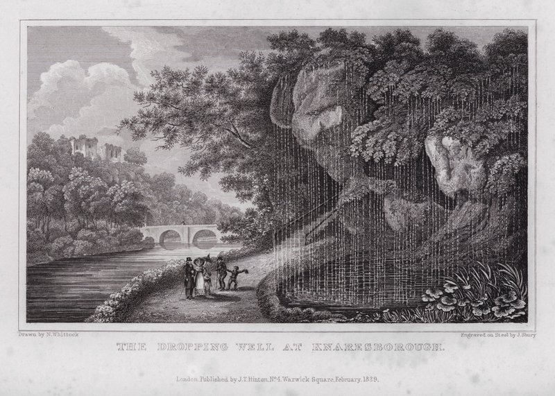 The Dropping Well at Knaresborough by Nathaniel (after) Whittock