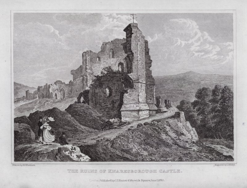 The Ruins of Knaresborough Castle by Nathaniel (after) Whittock