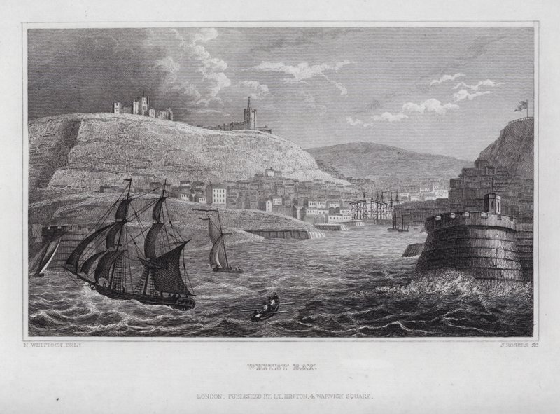 Whitby Bay by Nathaniel (after) Whittock