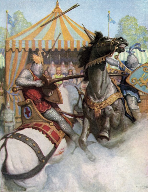 A tournament in the days of King Arthur by Newell Convers Wyeth