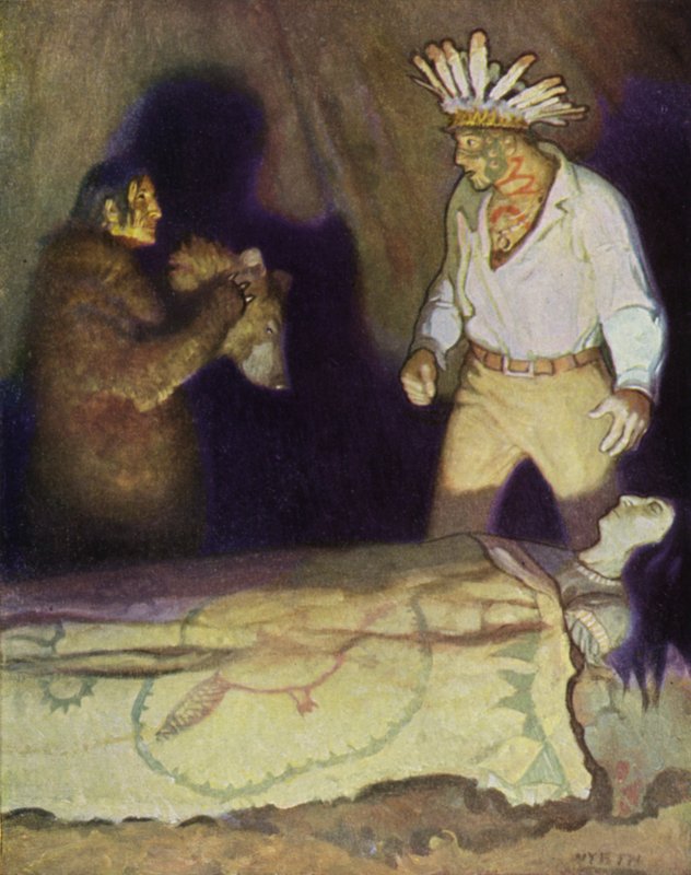 Illustration for The Last of the Mohicans by Newell Convers Wyeth