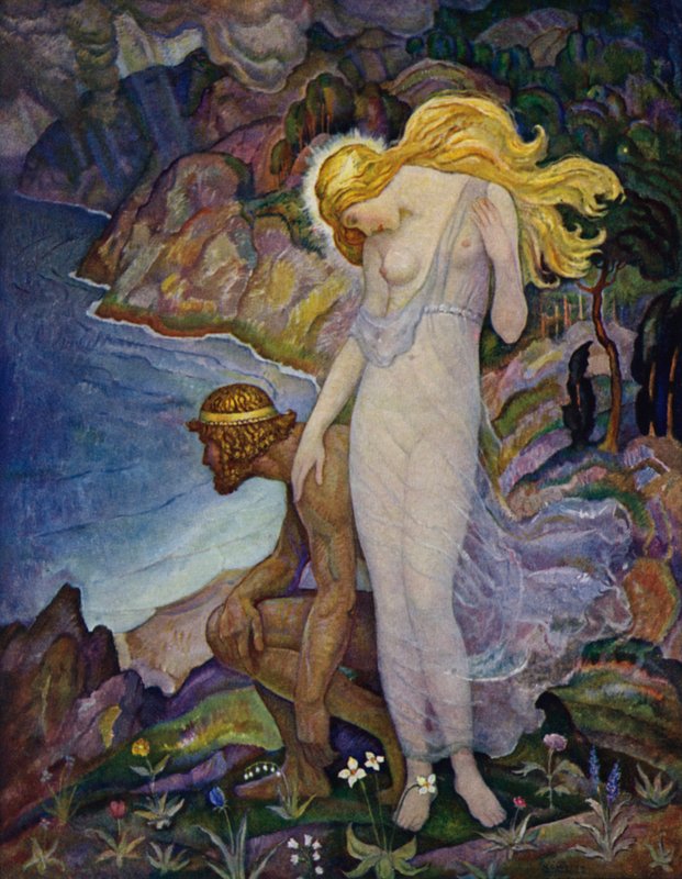 Odyssey: Odysseus and Calypso by Newell Convers Wyeth