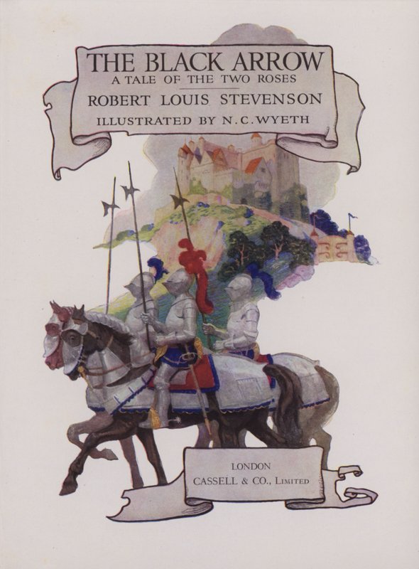 Title-page Illustration for The Black Arrow by Newell Convers Wyeth