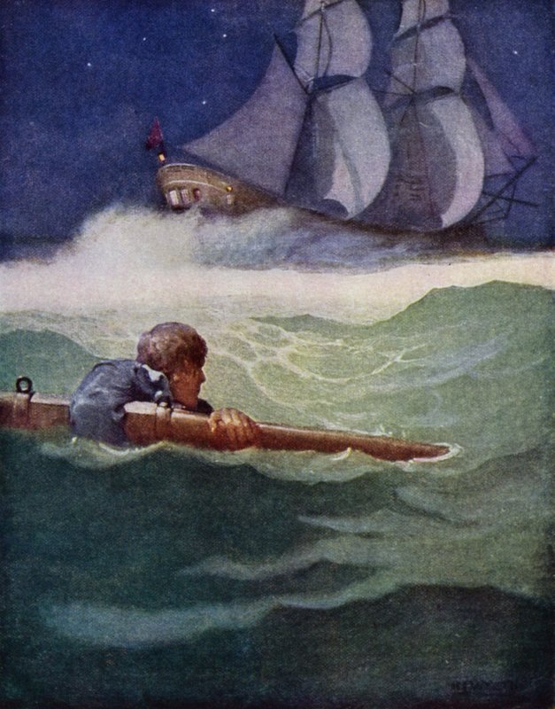 Illustration for Kidnapped by Robert Louis Stevenson by Newell Convers (after) Wyeth